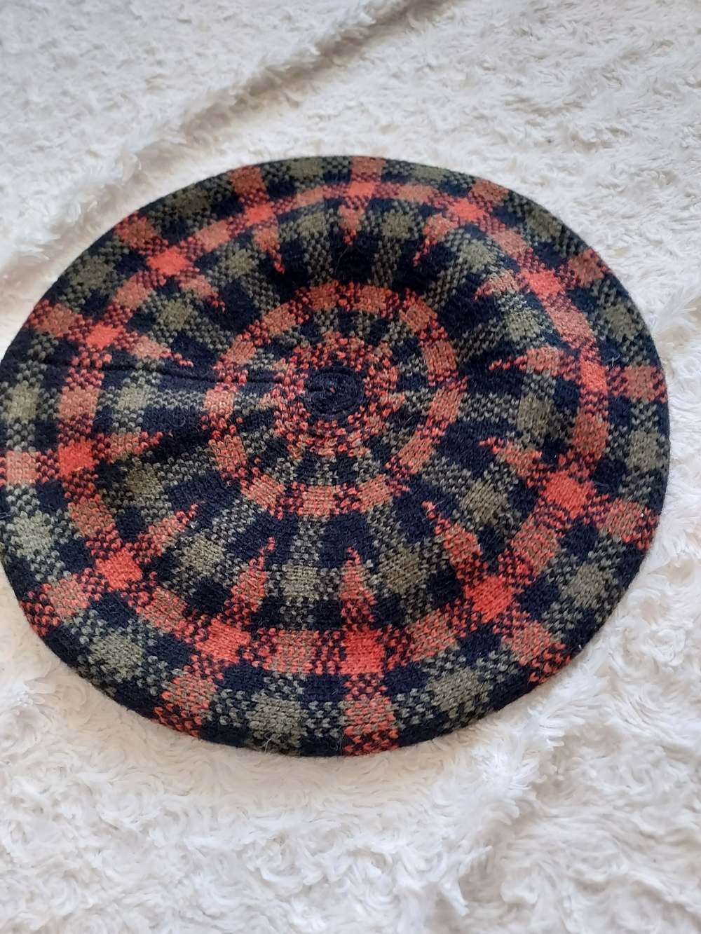 San Diego Hat Company Women's Round Wool Blend Woven Plaid Beret Fall Academia